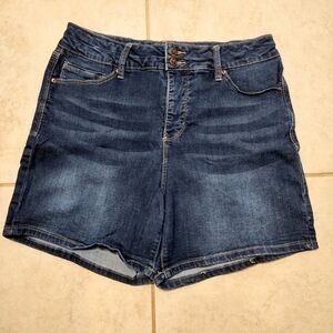 Royalty For Me Dark Blue Jean High Rise Shorts